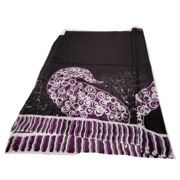 Cover Up Handpainted Cotton Batik Coverups Strapless Dress Wrapskirt Home Accent - Picture 1 of 5
